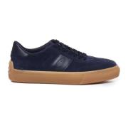 Galaxy Blue Suede Sneakers Tod's , Blue , Heren