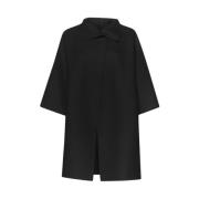 Gebreide Wol Kimono Cape Harris Wharf London , Black , Dames