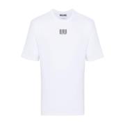 Barcode Print T-shirts en Polos Moschino , White , Heren