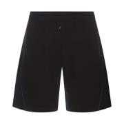 Zwarte katoenen sportshorts met contraststiksels Alexander McQueen , B...