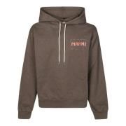 Logo Hoodie Marni , Brown , Heren