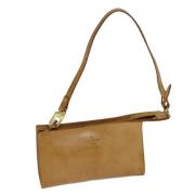 Pre-owned Leather clutches Louis Vuitton Vintage , Beige , Dames