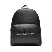 Zwarte Rugzak Stijlvol en Functioneel Calvin Klein , Black , Dames