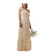 Elegant Midi Dress Bridal Collection Y.a.s , White , Dames