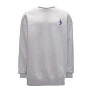 Biologisch Katoen Logo Sweater JW Anderson , Gray , Heren