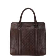 Pre-owned Leather totes Gucci Vintage , Brown , Dames