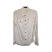 Pre-owned Cotton tops Balmain Pre-owned , White , Dames