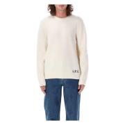 Ecru Gebreide Trui Edward Stijl A.p.c. , Beige , Heren