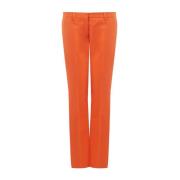 Oranje Katoenen Jeans Klassieke Snit Lardini , Orange , Dames