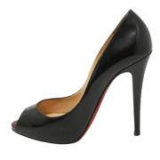 Pre-owned Leather heels Christian Louboutin Pre-owned , Black , Dames