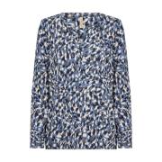 Felicity Blauw Print Top Soyaconcept , Blue , Dames