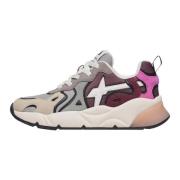 Suede and technical fabric sneakers Sarah-W. W6Yz , Multicolor , Dames