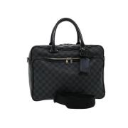 Pre-owned Canvas handbags Louis Vuitton Vintage , Black , Dames