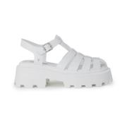 Witte Leren Sandalen met Gesp/Strik Windsor Smith , White , Dames