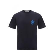 Navy Logo T-shirt JW Anderson , Blue , Heren