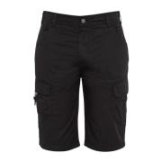 Cargo shorts met meerdere zakken Schott NYC , Black , Heren