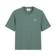 Bedrukt Logo T-shirt - Groen Ami Paris , Green , Heren