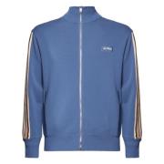 Blauwe Sweatshirt Jas met Decoratieve Strepen Autry , Blue , Heren