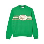 Monogram Loose Fit Sweatshirt Lacoste , Green , Heren