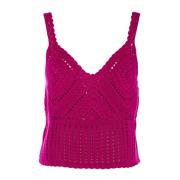 Gehaakte top voor dames in roze Pinko , Pink , Dames