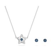 Stella Blauw Kristal Sieradenset Swarovski , Blue , Dames