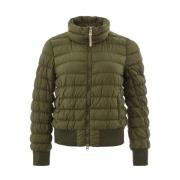 Elegante Groene Polyamide Jas Woolrich , Green , Dames