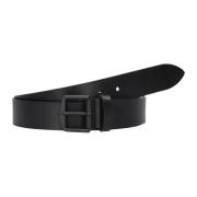 James Zwart Leren Riem Nubikk , Black , Heren