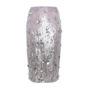 Lichtgrijs Melange Rok P.a.r.o.s.h. , Gray , Dames