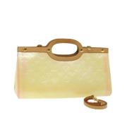 Pre-owned Leather handbags Louis Vuitton Vintage , Beige , Dames