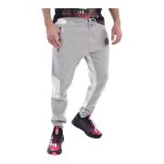 Katoenen Sportbroek - Grijs Philipp Plein , Gray , Heren