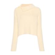 Gele Sweater Met Toggle Sluiting Lange Mouwen Jacquemus , Yellow , Dam...