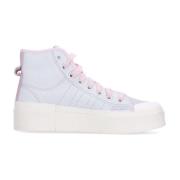 Kristal Witte Hoge Sneaker Adidas , White , Dames