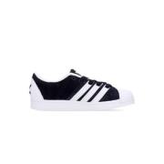 Core Black Lage Sneaker met Metalen Oogjes Adidas , Black , Heren