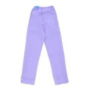 Paarse Linnen Wijde Pijp Sweatpants Adidas , Purple , Dames