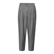 Hoge Taille Klassieke Broek Donkergrijs Pinstripe Kaffe , Gray , Dames