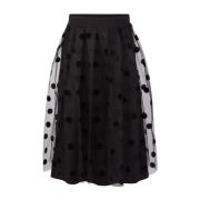 Zwarte Polka Dot Tule Rok Nina Ricci , Black , Dames