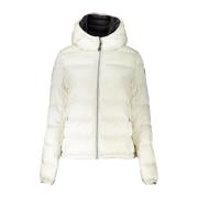 Witte Hooded Jacket met meerdere zakken Napapijri , White , Dames