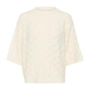 Gebreide Pullover Sweater 10508763 Krijt Kaffe , Beige , Dames