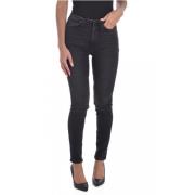 Zwarte Denim Skinny Jeans Guess , Black , Dames