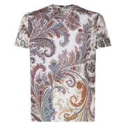 Gestreept Katoenen T-shirt Multicolor Korte Mouwen Etro , Multicolor ,...