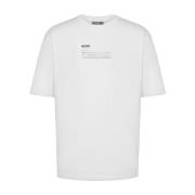 Logo Print Crew Neck T-shirts Moschino , White , Heren