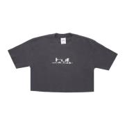 Gun Metal Crop Tee Soft Fit HUF , Gray , Dames