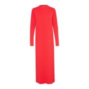 Vurige Rode Pofmouw Jurk Kaffe , Red , Dames