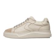 Leather and suede sneakers Lipari FUR Voile Blanche , Beige , Dames