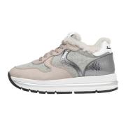 Suede and wool sneakers Maran FUR Voile Blanche , Gray , Dames