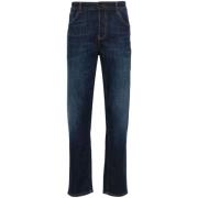 Blauwe Slim Fit Denim Jeans PT Torino , Blue , Heren