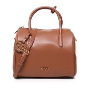 Leren Grazia Trunk Tas met Handvat V73 , Brown , Dames