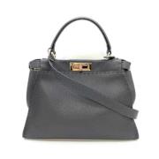 Pre-owned Leather handbags Fendi Vintage , Black , Dames