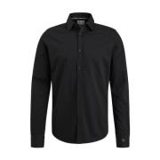 Lange Mouw Twill Jersey Shirt Cast Iron , Black , Heren