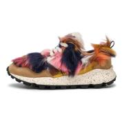 Synthetic and suede sneakers Pampas UNI Teddy Flower Mountain , Multic...